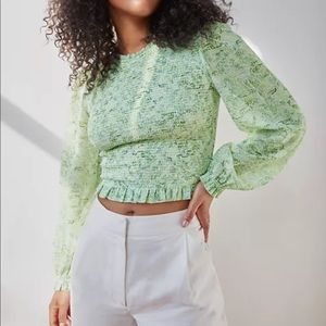Aritzia Wilfred Green Tempest Blouse